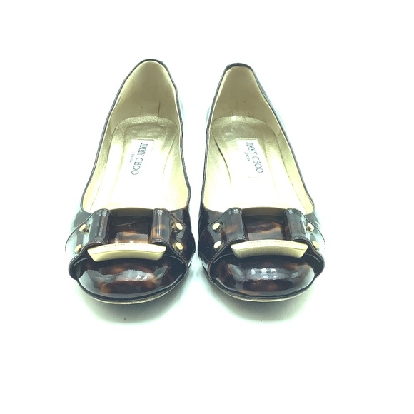 Jimmy Choo Tortoise Shell Print Patent Leather Pumps Size: 8 / IT 38 - Picture 3 of 6
